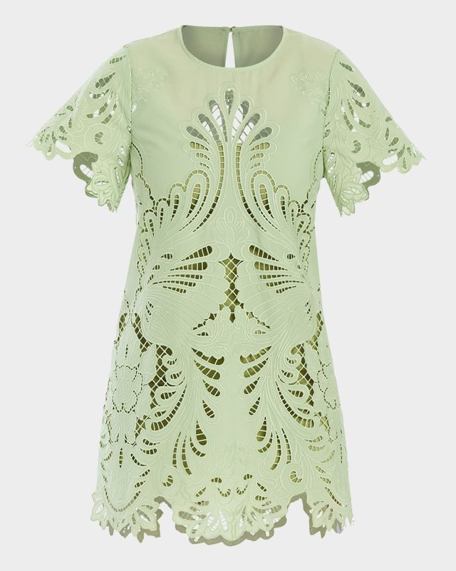 Lupe Cutout Embroidered Mini Dress